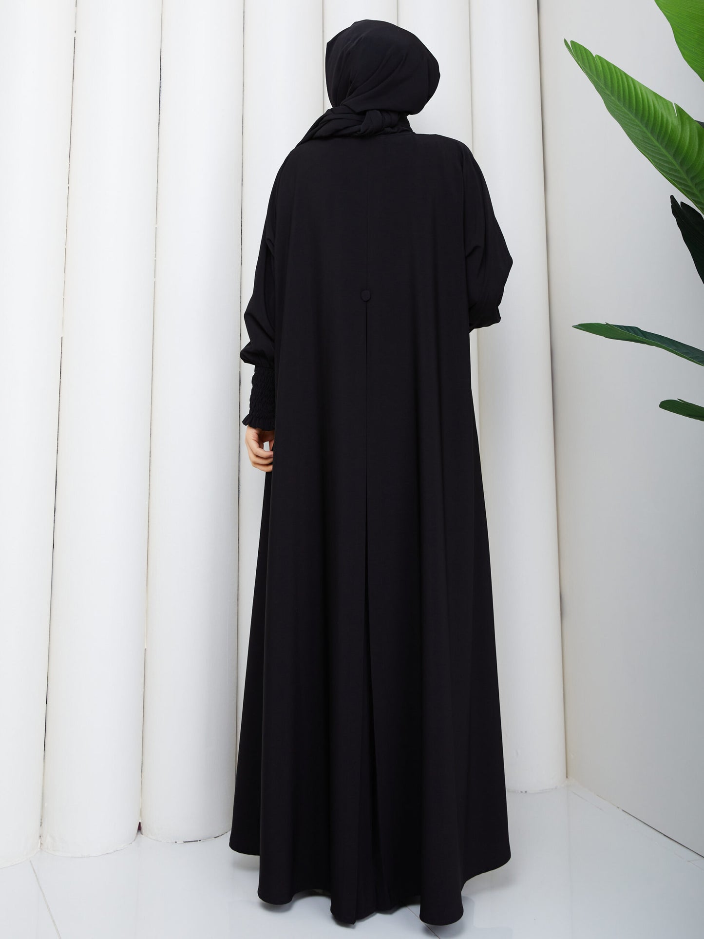 Sultan Abaya Siyah stil detayı - Mayha Couture abaya