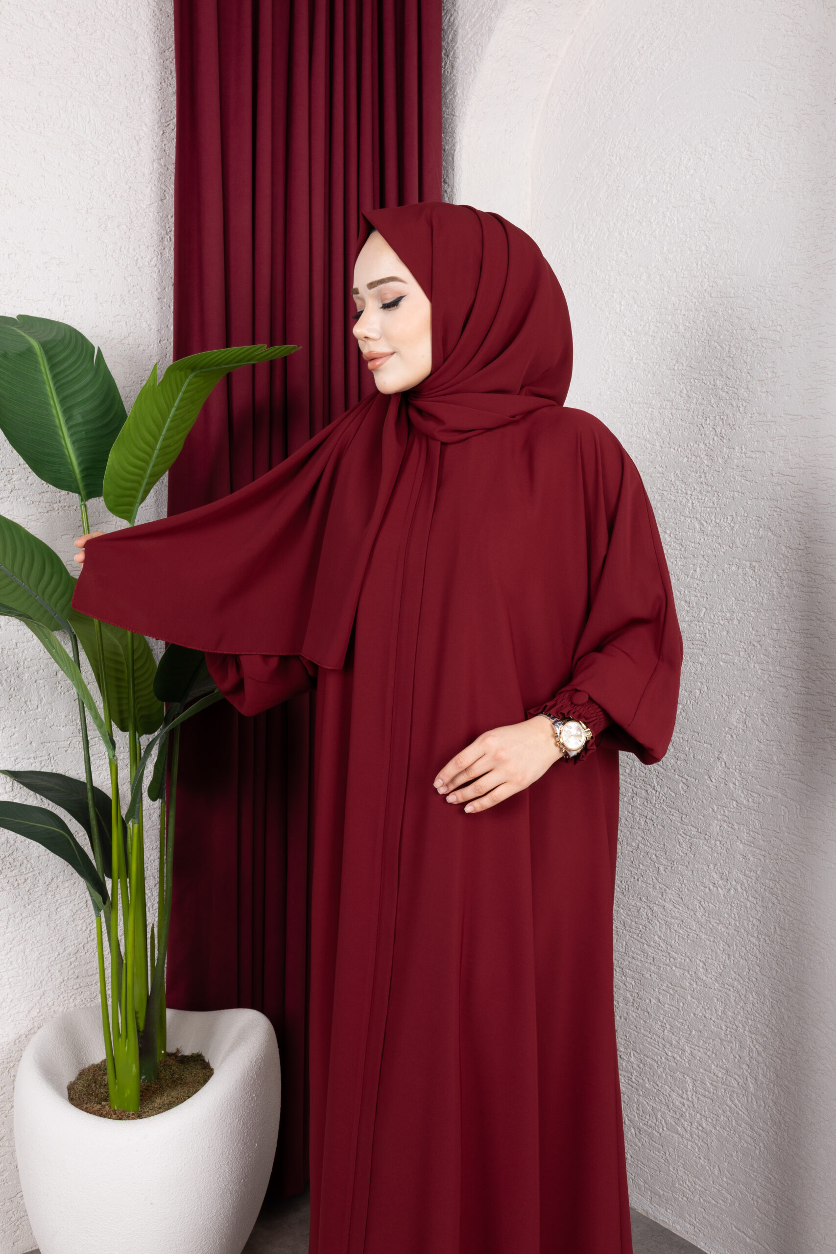 Sultan Abaya Bordo✨ görsel 3
