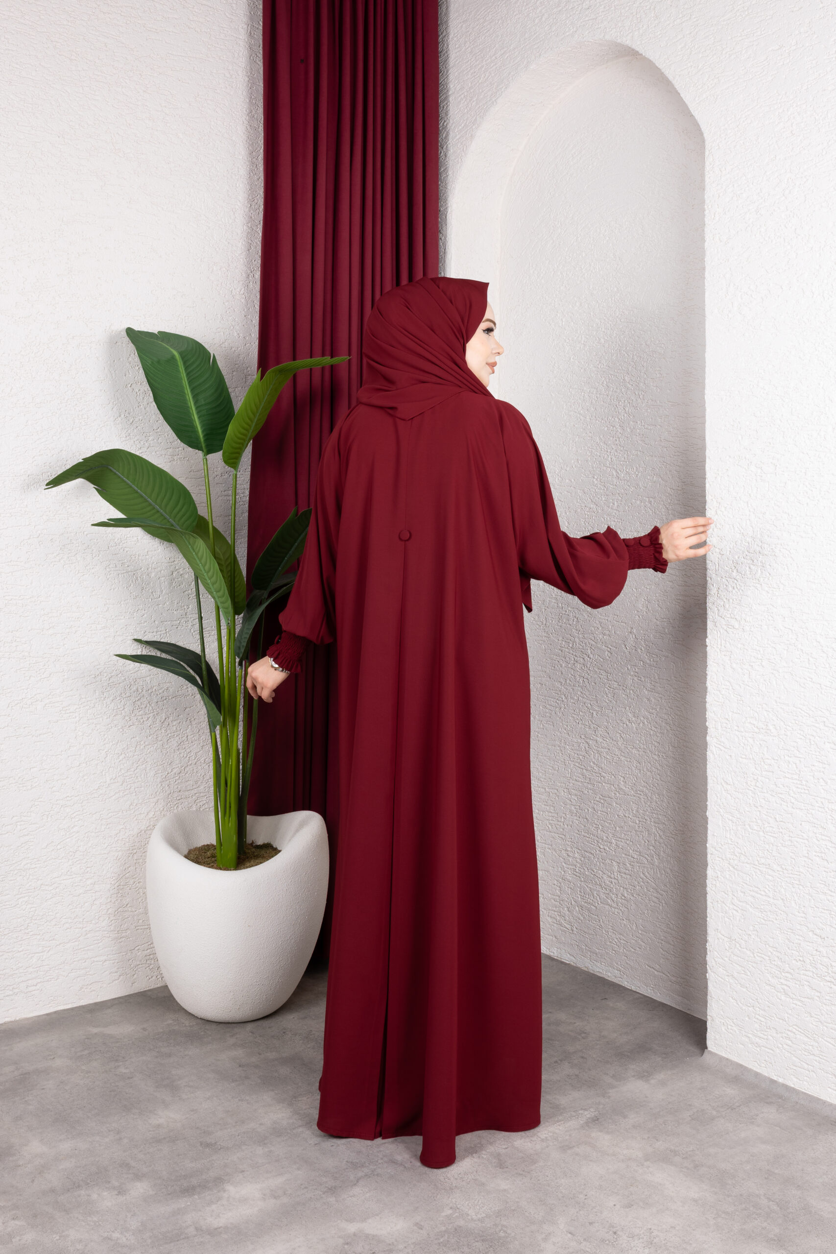 Sultan Abaya Bordo✨ görsel 5