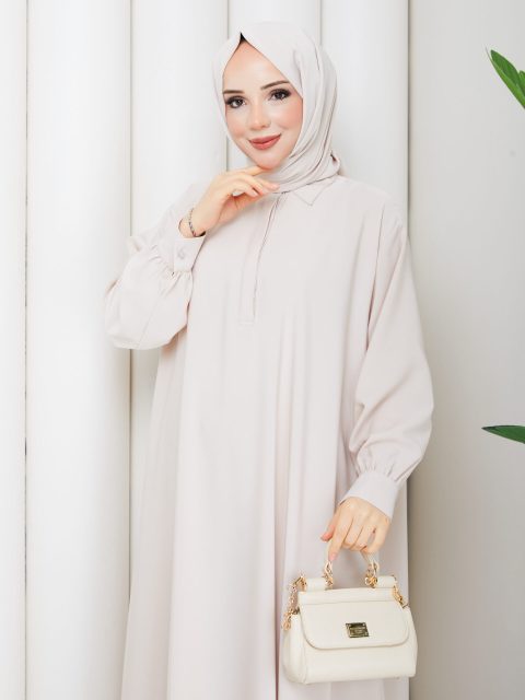 Zümra Abaya Taş Rengi✨