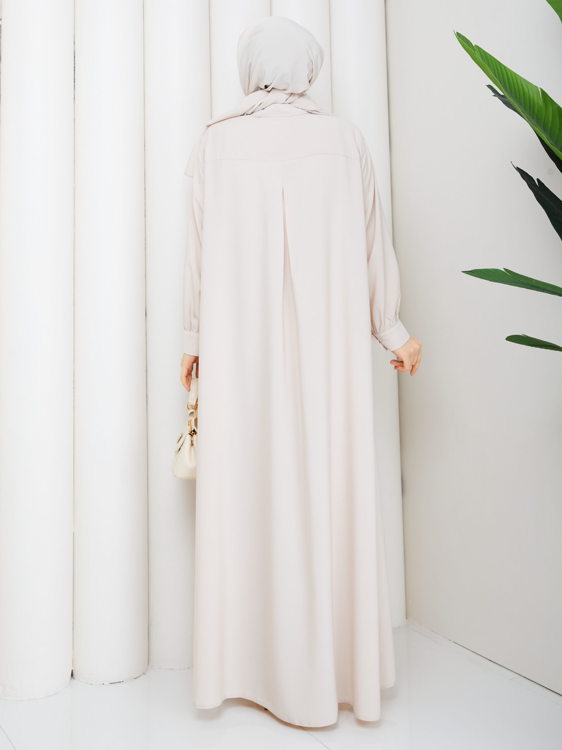 Zümra Abaya Taş Rengi✨ görsel 5