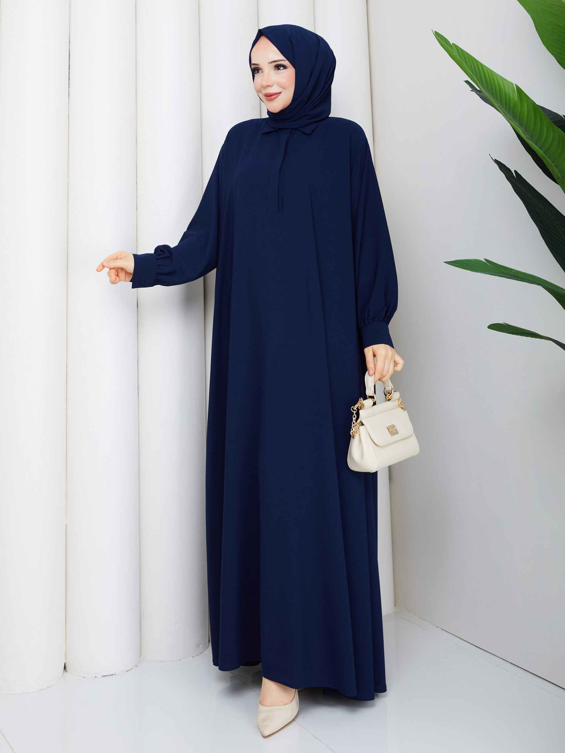 Zümra Abaya Lacivert✨ görsel 4