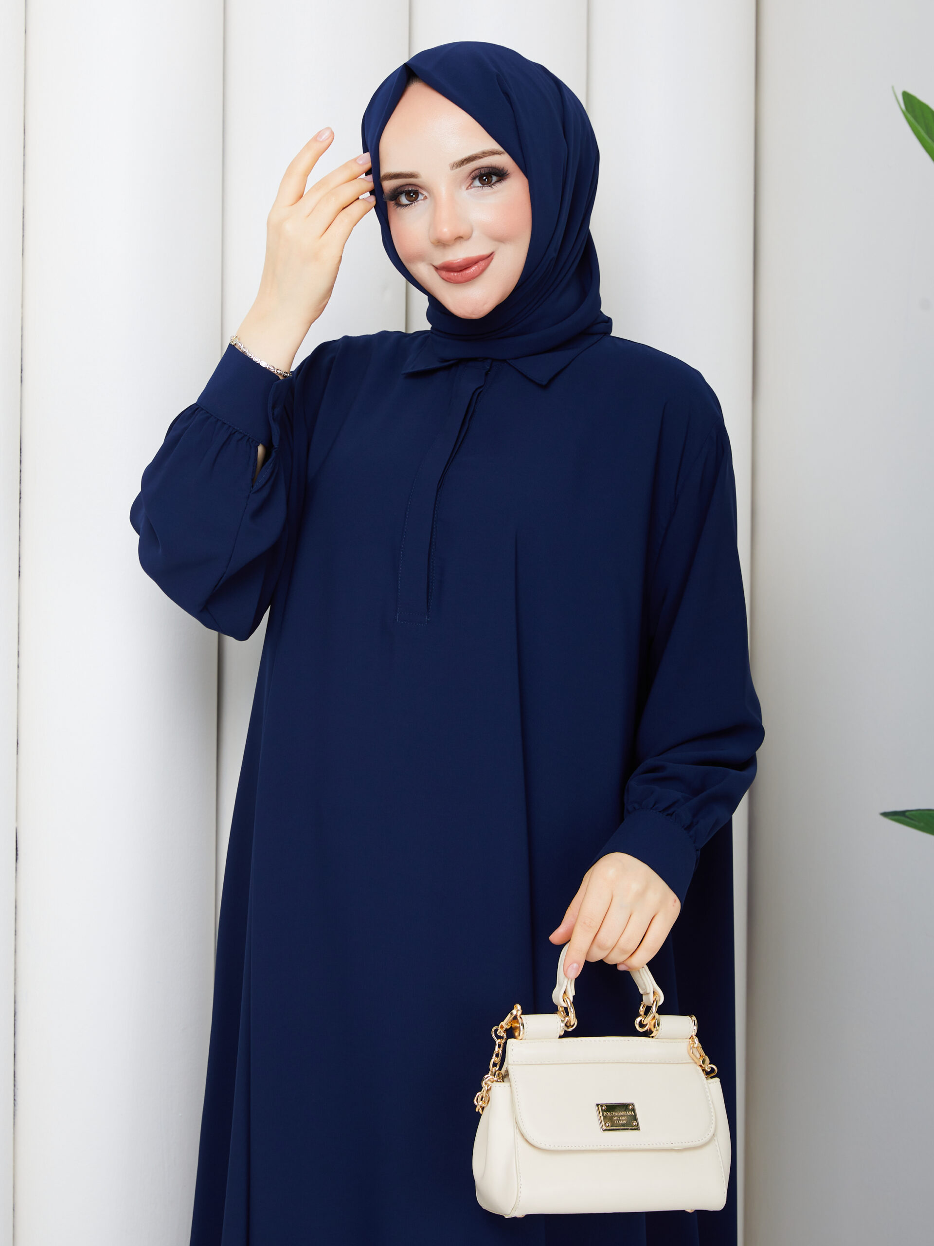 Zümra Abaya Lacivert✨ görsel 2