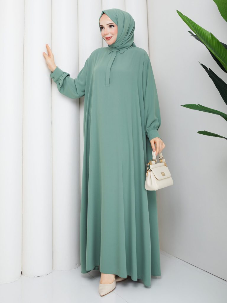 Zümra Abaya Su Yeşili✨ görsel 1