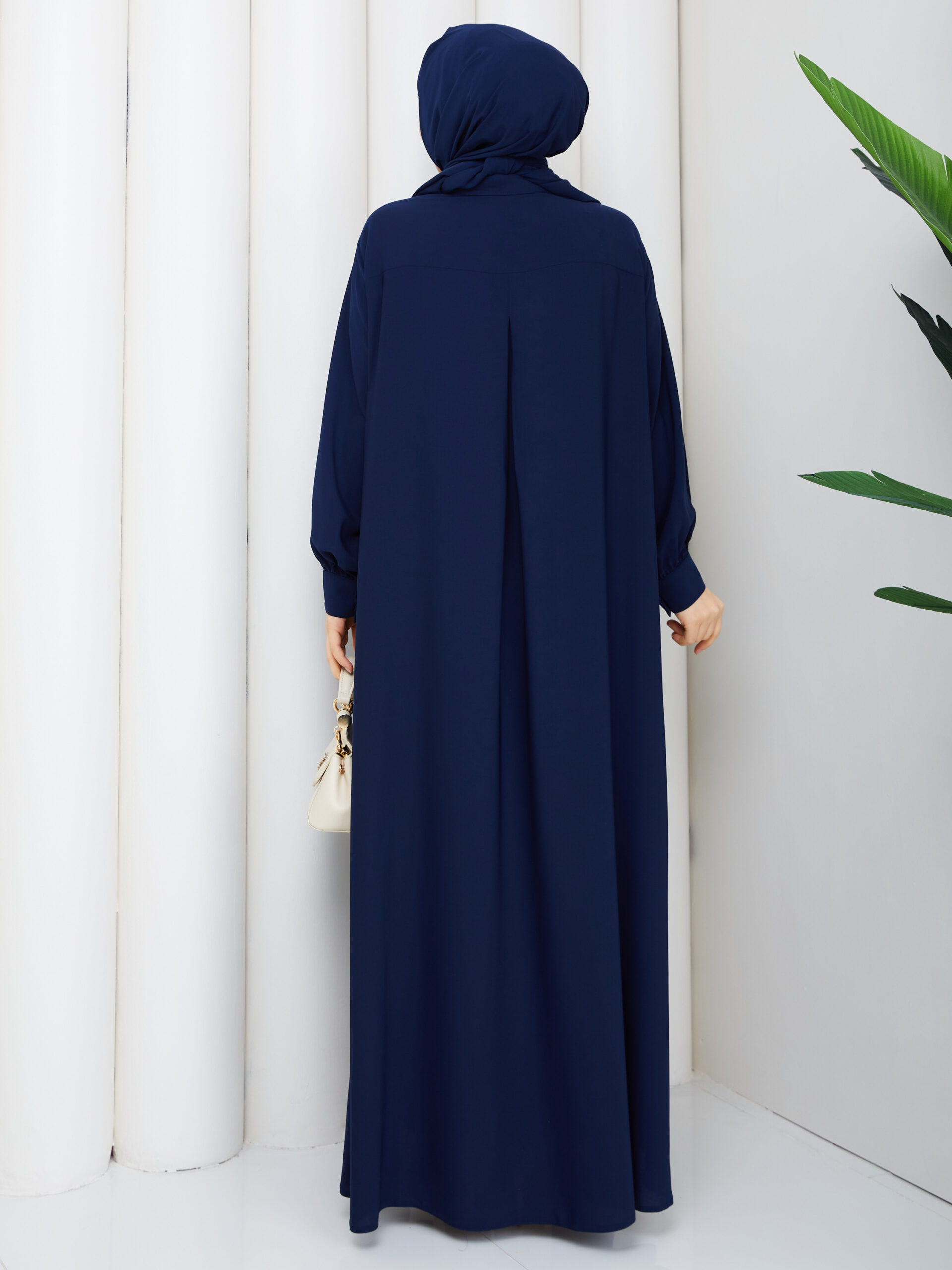 Zümra Abaya Lacivert✨ görsel 5