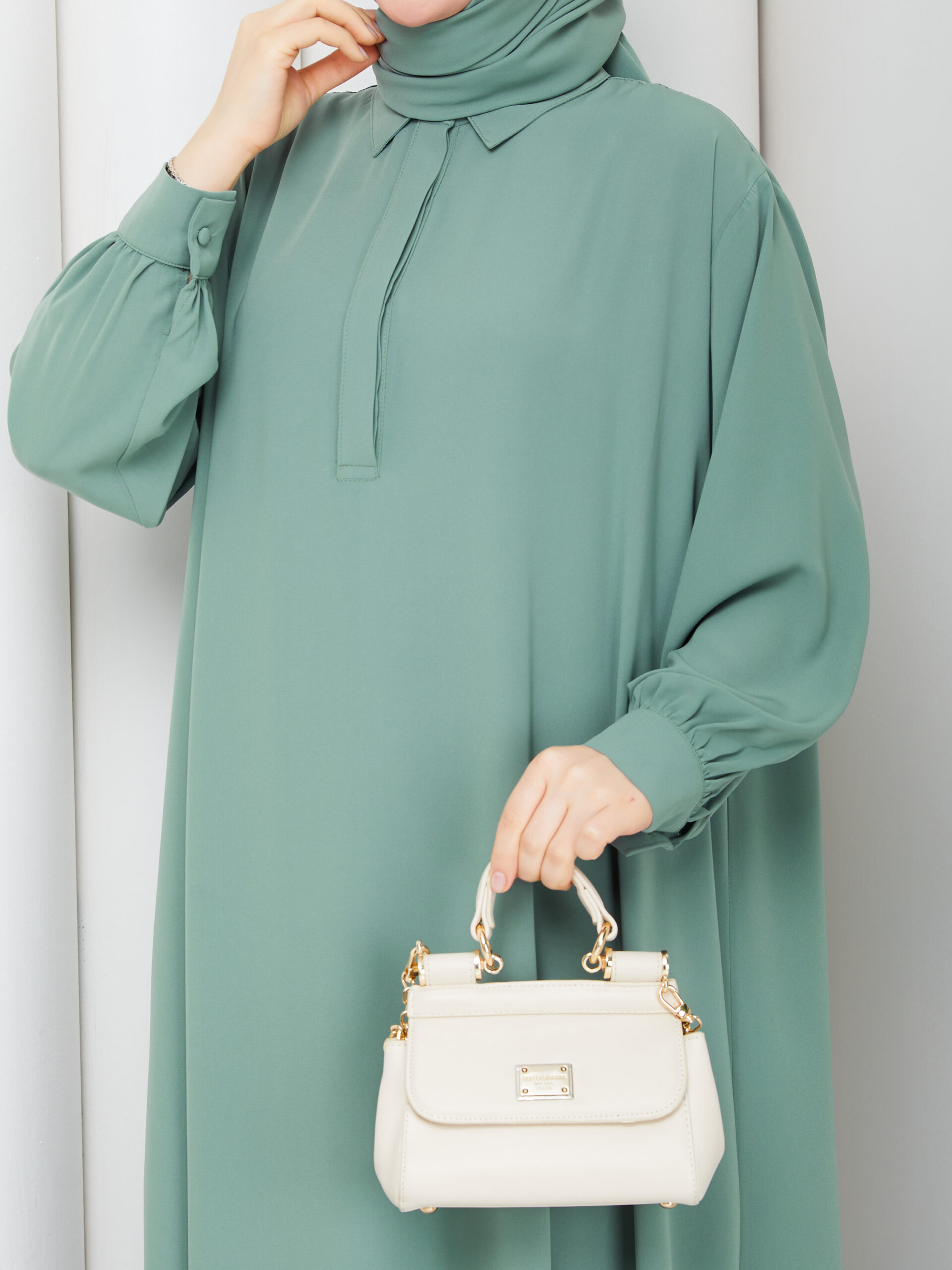 Zümra Abaya Su Yeşili✨ görsel 3