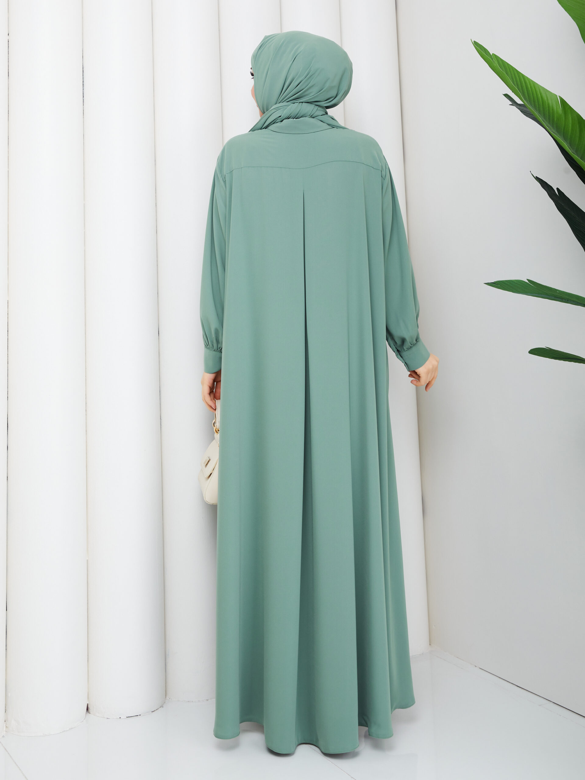 Zümra Abaya Su Yeşili✨ görsel 5