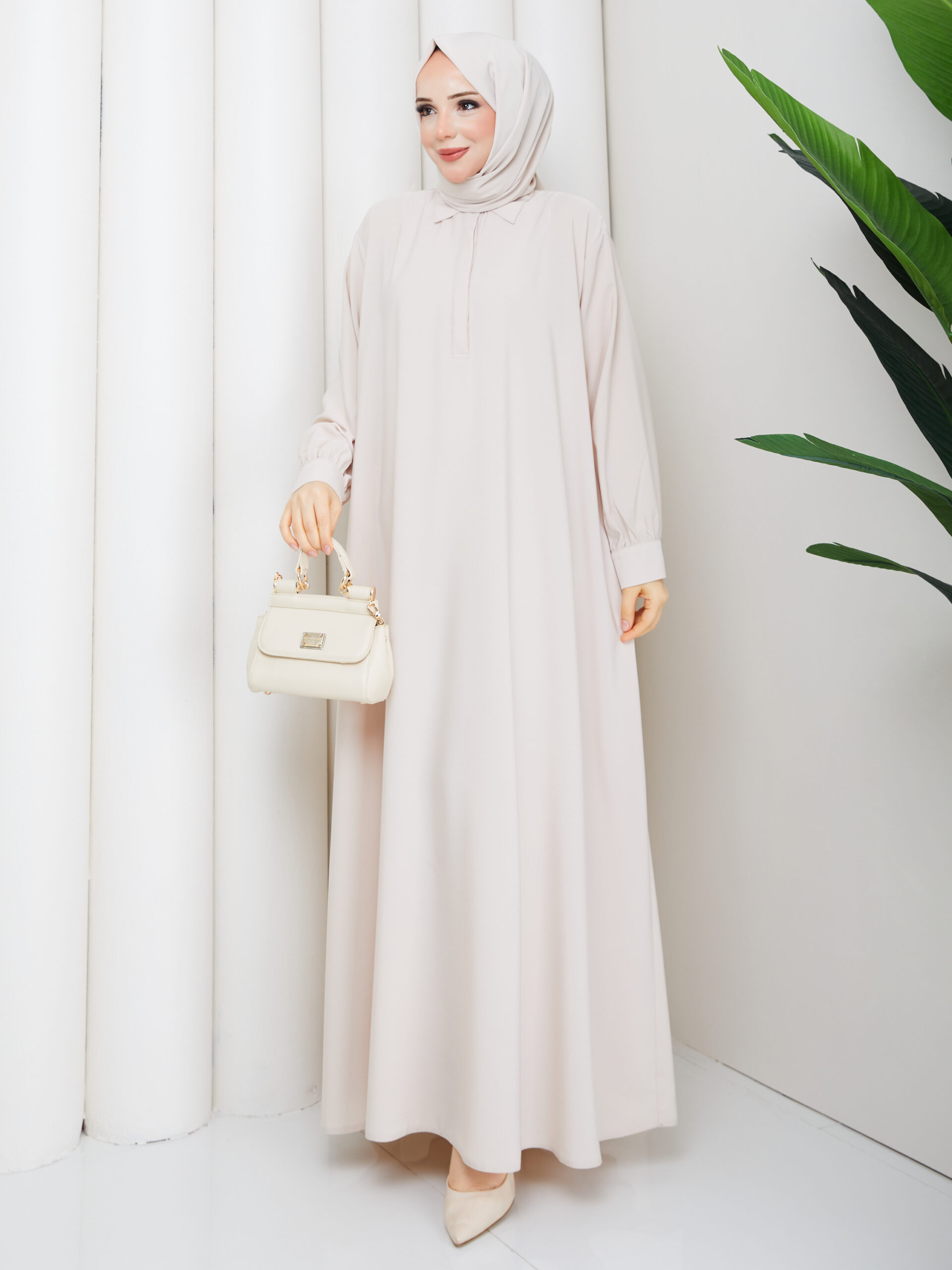 Zümra Abaya Taş Rengi✨ görsel 2